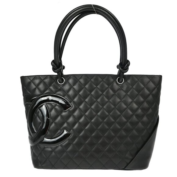 Chanel Black Calfskin Cambon Ligne Tote Handbag XX40374 - Picture 1 of 8